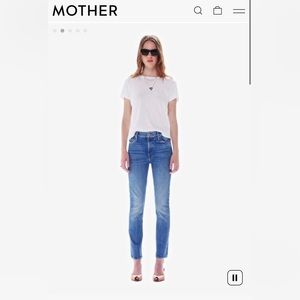 MOTHER Mid Rise Dazzler Ankle Jeans
